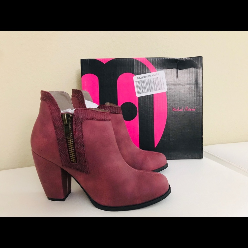 Dark pink women boots
